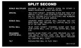 Score / Instruction Cards-SPLIT SECOND (Stern) Score cards (3)