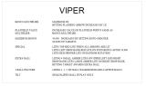 Score / Instruction Cards-VIPER (Stern 1981) Score cards