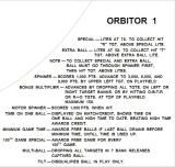 ORBITOR 1 (Stern) Score cards