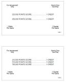 Score / Instruction Cards-SHARPSHOOTER (GamePlan) Score cards (5)