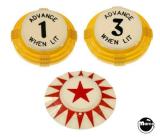 Pop Bumper Caps-METEOR (Stern) Pop bumper cap set