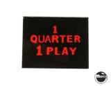 Price Plates-Price plate (CCM/Stern) 1 Quarter 1 Play