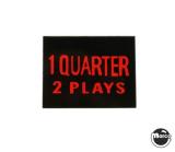 Price Plates-Price plate (CCM/Stern) 1 Quarter 2 Play