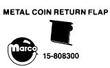 Coin return flap Wico