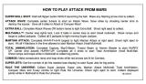 -ATTACK FROM MARS (Bally) Score/ Instruction cards
