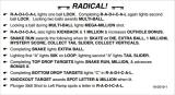 Score / Instruction Cards-RADICAL (Bally) Score card-instruction