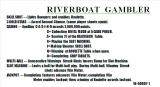 Score / Instruction Cards-RIVERBOAT GAMBLER (Williams) Score Card