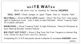 -WHITE WATER (Williams) instruction card