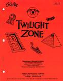 Manuals - To-Tz-TWILIGHT ZONE (Bally) Manual Reprint
