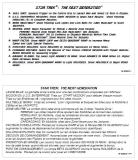 -STAR TREK NEXT GEN (WMS) score card