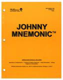 -JOHNNY MNEMONIC (Williams) Manual