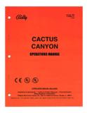 Manuals - C-CACTUS CANYON (Bally) Manual Reprint