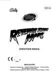 Manuals - R-REVENGE FROM MARS (Bally) Manual