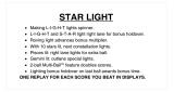 Score / Instruction Cards-STAR LIGHT (Williams) Score cards (3)