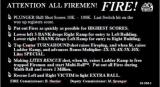 FIRE! (Williams) Score Card