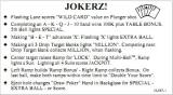 -JOKERZ (Williams) Score card