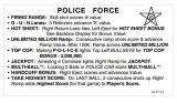 POLICE FORCE (Williams) Score cards (2)