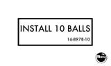 Stickers & Decals-Label - Install 10 Balls