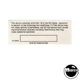 Stickers & Decals-label-fcc warning domestic