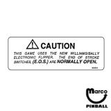 Printed Subassemblies-label-caution e.o.s. switch