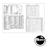 Score / Instruction Cards-CREATURE BLACK LAGOON (Bally) Lamp / switch chart
