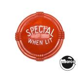 Pop bumper cap deco dome red 'Special When Lit' white