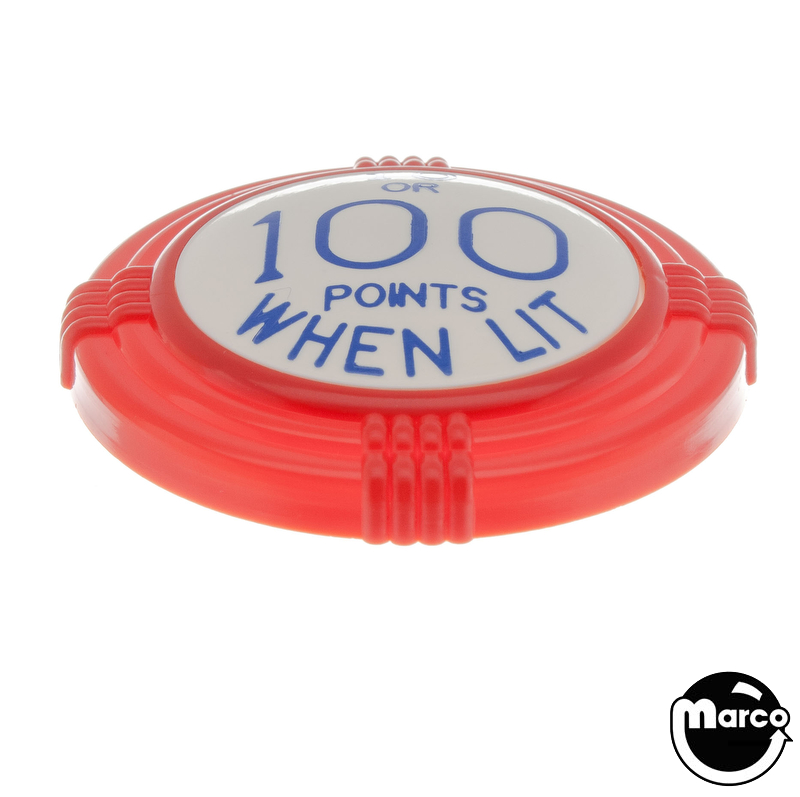 Pop bumper cap deco dome red '10 or 100 Points When Lit' blu