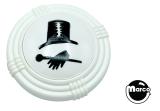 Pop Bumper Caps-Pop bumper cap deco dome white 'Top Hat' black