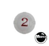 Pop bumper cap deco dome white '2' red