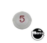 -Pop bumper cap deco dome white '5' red