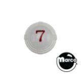 Pop bumper cap deco dome white '7' red