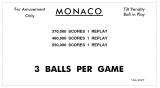 -MONACO (Segasa) Score cards