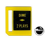 Price Plates-Price plate coin entry - Dime 2 Plays