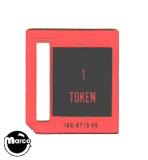 Price Plates-Price plate coin entry - 1 Token