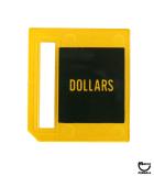 Price Plates-Price plate coin entry - Dollars yellow