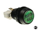 Pushbutton 1 inch round green 'Super Ball'