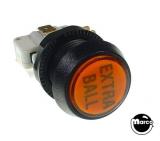 Pushbutton 1 inch orange 'Extra Ball'