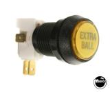 Pushbutton 1 inch round yellow 'Extra Ball'