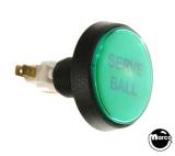 Buttons / Handles / Controls-Pushbutton 2 inch round green 'Serve Ball'