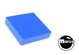 -Rubber bumper pad 1 x 1 inch blue square 