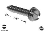 Cabinet Hardware / Fasteners-Sheet metal screw #8 x 7/8" sl-hwh-ab zinc