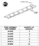 Light strip assembly 6 bank 7-1/4 inch