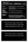 CHICAGO CUBS (Gottlieb) Score Cards