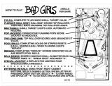 BAD GIRLS (Gottlieb) Score cards (4)