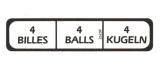 Service - Gottlieb-Label - 4 billes - 4 balls - 4 kugeln
