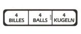Label - 4 billes - 4 balls - 4 kugeln