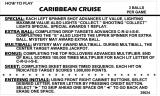 CARIBBEAN CRUISE (Gottlieb) Score cards