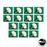 CUE BALL WIZARD (Gottlieb) Decal set drop targets (14)