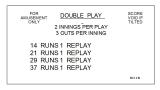 Score / Instruction Cards-DOUBLE PLAY BASEBALL (Williams) Score cards (6)