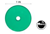 Playfield Plastics-Washer - PETG green 1 inch OD #6